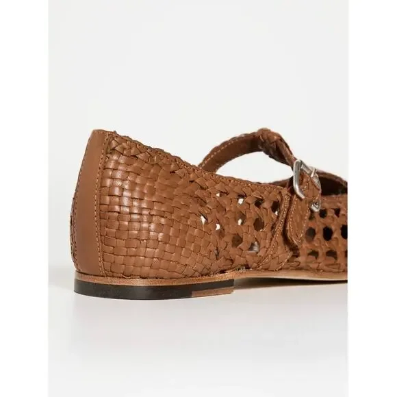 New Freda Salvador Women's Fiona Flats, Caramel Woven, Tan, Brown, Size 9 - Picture 3 of 6